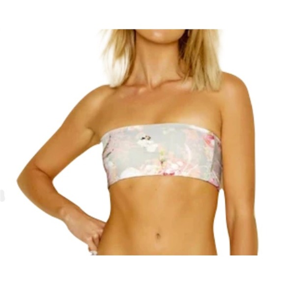 Dippin' Daisy's Other - NWT Dippin' Daisy XS Floral English Garden Reversible Bandeau Bikini Top 117326